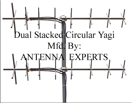  VHF UHF Dual Stacked Circular Polarized Yagi Antenna